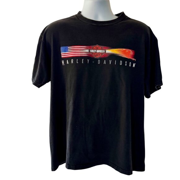 Vintage Harley-Davidson Black XL Bernies Wetzlar Germany Graphic Tee - Picture 2 of 6